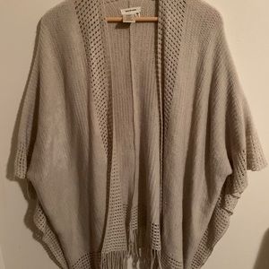 Max Studio Shawl Cardigan with Fringe